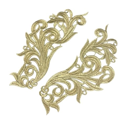 Spitzenapplikation, Spiegelpaar mit Spitzenapplikation, bestickte Aufnäher, goldene Guipure-Spitze, Nähspitze for Kleiderapplikationen, DIY-Brautkopfschmuck, Spitzenkragen for Brautkleid, Brautkleid, Spitzenapplikation, Spiegelpaar mit Spitzenapplikation, bestickte Aufnäher, goldene Guipure-Spitze, Nähspitze for Kleiderapplikationen, DIY-Brautkopfschmuck, Spitzenkragen for Brautkleid, Brautkleid, von PUYUNA