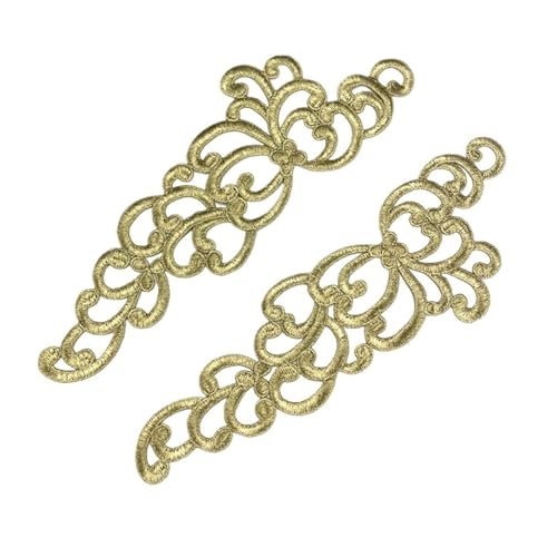 Spitzenapplikation, Spiegelpaar mit Spitzenapplikation, bestickte Aufnäher, goldene Guipure-Spitze, Nähspitze for Kleiderapplikationen, DIY-Brautkopfschmuck, Spitzenkragen for Brautkleid, Brautkleid, Spitzenapplikation, Spiegelpaar mit Spitzenapplikation, bestickte Aufnäher, goldene Guipure-Spitze, Nähspitze for Kleiderapplikationen, DIY-Brautkopfschmuck, Spitzenkragen for Brautkleid, Brautkleid, von PUYUNA