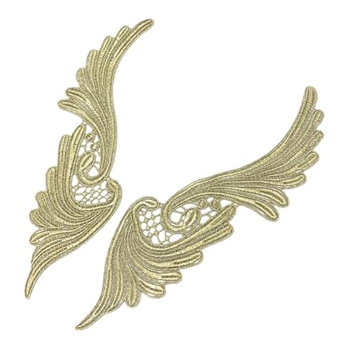 Spitzenapplikation, Spiegelpaar mit Spitzenapplikation, bestickte Aufnäher, goldene Guipure-Spitze, Nähspitze for Kleiderapplikationen, DIY-Brautkopfschmuck, Spitzenkragen for Brautkleid, Brautkleid, Spitzenapplikation, Spiegelpaar mit Spitzenapplikation, bestickte Aufnäher, goldene Guipure-Spitze, Nähspitze for Kleiderapplikationen, DIY-Brautkopfschmuck, Spitzenkragen for Brautkleid, Brautkleid, von PUYUNA