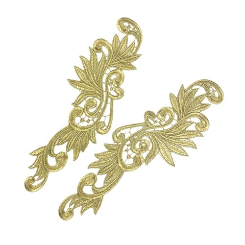 Spitzenapplikation, Spiegelpaar mit Spitzenapplikation, bestickte Aufnäher, goldene Guipure-Spitze, Nähspitze for Kleiderapplikationen, DIY-Brautkopfschmuck, Spitzenkragen for Brautkleid, Brautkleid, Spitzenapplikation, Spiegelpaar mit Spitzenapplikation, bestickte Aufnäher, goldene Guipure-Spitze, Nähspitze for Kleiderapplikationen, DIY-Brautkopfschmuck, Spitzenkragen for Brautkleid, Brautkleid, von PUYUNA