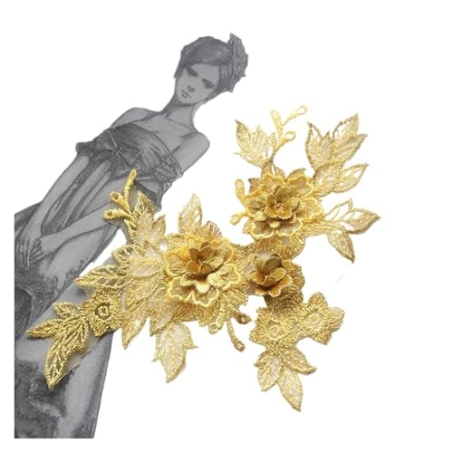 Spitzenapplikation, Spitzenapplikation, 1 Stück, 3D-Spitzenblumen-Stickerei-Applikation, Besatz, Aufnäher, DIY-Nähdekoration, Basteln, Hochzeitskleid-Accessoire, handgefertigt for Hochzeitskleid, Brau Spitzenapplikation, Spitzenapplikation, 1 Stück, 3D-Spitzenblumen-Stickerei-Applikation, Besatz, Aufnäher, DIY-Nähdekoration, Basteln, Hochzeitskleid-Accessoire, handgefertigt for Hochzeitskleid, Brau von PUYUNA