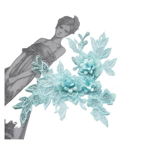 Spitzenapplikation, Spitzenapplikation, 1 Stück, 3D-Spitzenblumen-Stickerei-Applikation, Besatz, Aufnäher, DIY-Nähdekoration, Basteln, Hochzeitskleid-Accessoire, handgefertigt for Hochzeitskleid, Brau von PUYUNA