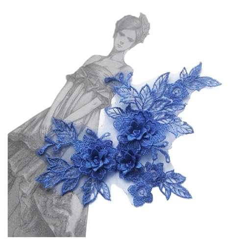 Spitzenapplikation, Spitzenapplikation, 1 Stück, 3D-Spitzenblumen-Stickerei-Applikation, Besatz, Aufnäher, DIY-Nähdekoration, Basteln, Hochzeitskleid-Accessoire, handgefertigt for Hochzeitskleid, Brau von PUYUNA