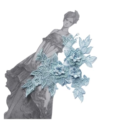 Spitzenapplikation, Spitzenapplikation, 1 Stück, 3D-Spitzenblumen-Stickerei-Applikation, Besatz, Aufnäher, DIY-Nähdekoration, Basteln, Hochzeitskleid-Accessoire, handgefertigt for Hochzeitskleid, Brau von PUYUNA