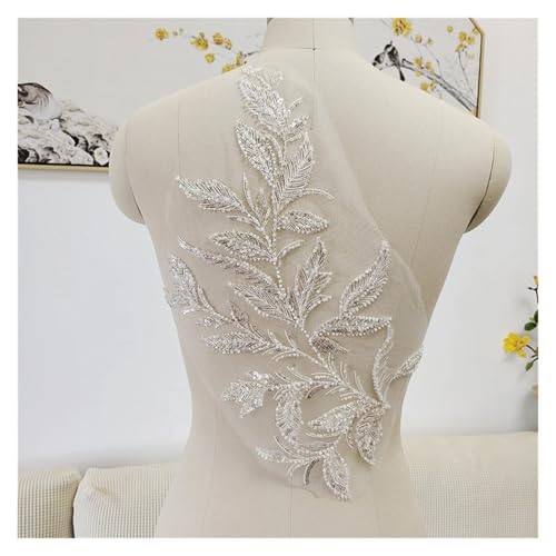 Spitzenapplikation, Spitzenapplikation, 1 Stück, Spitze, Blumenmuster, Perlen, Strasssteine, Kristalle, Applikationen, Flicken for Aufnähen, DIY-Brautkleid-Accessoires for Brautkleider, Kleider, Braut Spitzenapplikation, Spitzenapplikation, 1 Stück, Spitze, Blumenmuster, Perlen, Strasssteine, Kristalle, Applikationen, Flicken for Aufnähen, DIY-Brautkleid-Accessoires for Brautkleider, Kleider, Braut von PUYUNA
