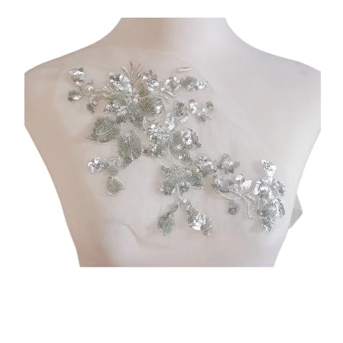 Spitzenapplikation, Spitzenapplikation, 1 Stück, bunte Blumenstickerei, Pailletten, for Aufnähen auf Kleidung, gestickte Applikationen, 28 x 16 cm, for Brautkleider, Brautschmuck, Bastelarbeiten (rot) Spitzenapplikation, Spitzenapplikation, 1 Stück, bunte Blumenstickerei, Pailletten, for Aufnähen auf Kleidung, gestickte Applikationen, 28 x 16 cm, for Brautkleider, Brautschmuck, Bastelarbeiten (rot) von PUYUNA
