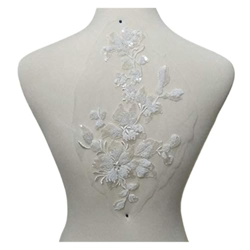 Spitzenapplikation, Spitzenapplikation, 1 Stück, bunte Blumenstickerei, Pailletten, for Aufnähen auf Kleidung, gestickte Applikationen, 28 x 16 cm, for Brautkleider, Brautschmuck, Bastelarbeiten (rot) Spitzenapplikation, Spitzenapplikation, 1 Stück, bunte Blumenstickerei, Pailletten, for Aufnähen auf Kleidung, gestickte Applikationen, 28 x 16 cm, for Brautkleider, Brautschmuck, Bastelarbeiten (rot) von PUYUNA