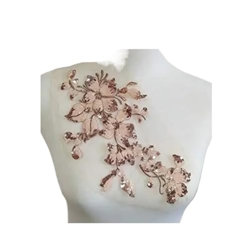 Spitzenapplikation, Spitzenapplikation, 1 Stück, bunte Blumenstickerei, Pailletten, for Aufnähen auf Kleidung, gestickte Applikationen, 28 x 16 cm, for Brautkleider, Brautschmuck, Bastelarbeiten (rot) Spitzenapplikation, Spitzenapplikation, 1 Stück, bunte Blumenstickerei, Pailletten, for Aufnähen auf Kleidung, gestickte Applikationen, 28 x 16 cm, for Brautkleider, Brautschmuck, Bastelarbeiten (rot) von PUYUNA