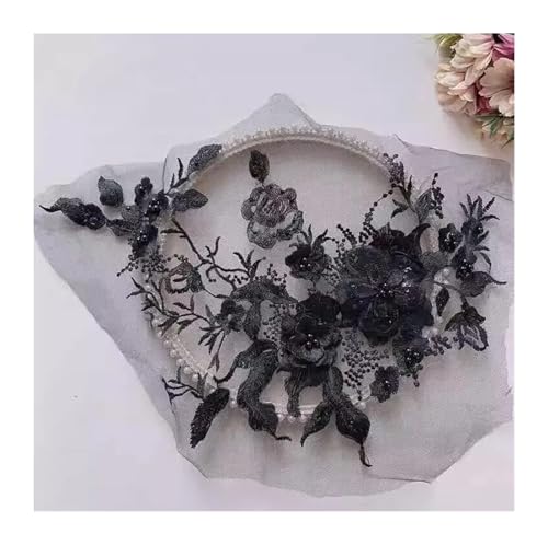 Spitzenapplikation, Spitzenapplikation, 1 Stück, große 3D-Spitzenapplikation, Besatzflicken, Perlen, lila Blume, for Abschlussball, Hochzeitskleid, Accessoire, Spitzenstoff, DIY, 33 x 26 cm, for Hochz Spitzenapplikation, Spitzenapplikation, 1 Stück, große 3D-Spitzenapplikation, Besatzflicken, Perlen, lila Blume, for Abschlussball, Hochzeitskleid, Accessoire, Spitzenstoff, DIY, 33 x 26 cm, for Hochz von PUYUNA