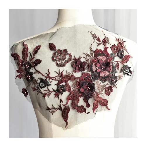 Spitzenapplikation, Spitzenapplikation, 1 Stück, große 3D-Spitzenapplikation, Besatzflicken, Perlen, lila Blume, for Abschlussball, Hochzeitskleid, Accessoire, Spitzenstoff, DIY, 33 x 26 cm, for Hochz Spitzenapplikation, Spitzenapplikation, 1 Stück, große 3D-Spitzenapplikation, Besatzflicken, Perlen, lila Blume, for Abschlussball, Hochzeitskleid, Accessoire, Spitzenstoff, DIY, 33 x 26 cm, for Hochz von PUYUNA