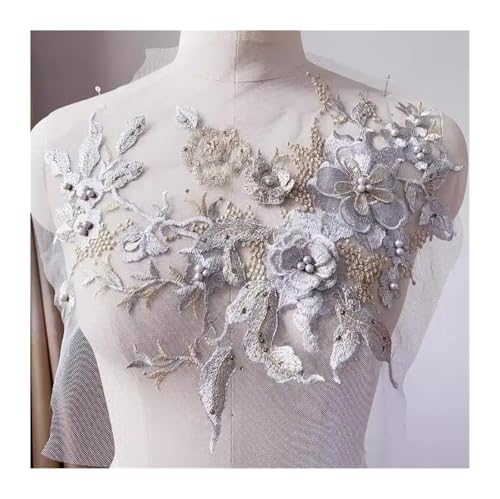 Spitzenapplikation, Spitzenapplikation, 1 Stück, große 3D-Spitzenapplikation, Besatzflicken, Perlen, lila Blume, for Abschlussball, Hochzeitskleid, Accessoire, Spitzenstoff, DIY, 33 x 26 cm, for Hochz Spitzenapplikation, Spitzenapplikation, 1 Stück, große 3D-Spitzenapplikation, Besatzflicken, Perlen, lila Blume, for Abschlussball, Hochzeitskleid, Accessoire, Spitzenstoff, DIY, 33 x 26 cm, for Hochz von PUYUNA