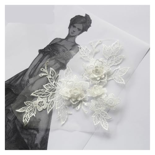 Spitzenapplikation, Spitzenapplikation, 2 Stück, 3D-Blumen, Spitzenapplikation, Kunstperlen, Tüll, Stickerei, Aufnäher, DIY-Nähen, Spitzenkragen, Dekor, Kleidung, Applikationszubehör for Hochzeitsklei Spitzenapplikation, Spitzenapplikation, 2 Stück, 3D-Blumen, Spitzenapplikation, Kunstperlen, Tüll, Stickerei, Aufnäher, DIY-Nähen, Spitzenkragen, Dekor, Kleidung, Applikationszubehör for Hochzeitsklei von PUYUNA