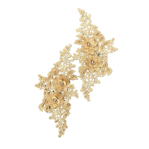 Spitzenapplikation, Spitzenapplikation, 2 Stück, 3D-Perlen-Blumenstickerei, Spitzenstoffapplikation for Nähen, for Hochzeit, Brautkleid, Schleier, Basteln, Kleidungszubehör, Dekoration for Brautkleid, Spitzenapplikation, Spitzenapplikation, 2 Stück, 3D-Perlen-Blumenstickerei, Spitzenstoffapplikation for Nähen, for Hochzeit, Brautkleid, Schleier, Basteln, Kleidungszubehör, Dekoration for Brautkleid, von PUYUNA
