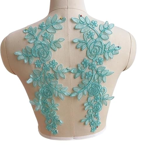 Spitzenapplikation, Spitzenapplikation, 4 Stück/2 Paar, 14,5 x 35 cm, rosagoldfarbener Stoff, Blumen-Venise-Spitze, Nähapplikation, Spitzenkragen, Ausschnitt for Brautkleider, Brautschmuck, Bastelarbe Spitzenapplikation, Spitzenapplikation, 4 Stück/2 Paar, 14,5 x 35 cm, rosagoldfarbener Stoff, Blumen-Venise-Spitze, Nähapplikation, Spitzenkragen, Ausschnitt for Brautkleider, Brautschmuck, Bastelarbe von PUYUNA