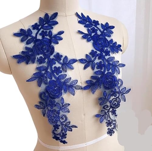 Spitzenapplikation, Spitzenapplikation, 4 Stück/2 Paar, 14,5 x 35 cm, rosagoldfarbener Stoff, Blumen-Venise-Spitze, Nähapplikation, Spitzenkragen, Ausschnitt for Brautkleider, Brautschmuck, Bastelarbe Spitzenapplikation, Spitzenapplikation, 4 Stück/2 Paar, 14,5 x 35 cm, rosagoldfarbener Stoff, Blumen-Venise-Spitze, Nähapplikation, Spitzenkragen, Ausschnitt for Brautkleider, Brautschmuck, Bastelarbe von PUYUNA