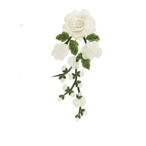 Spitzenapplikation, Spitzenapplikation mit Rosen-Aufnäher, bestickt, for Aufnähen, Blumen-Aufnäher, for Aufbügeln, Aufkleber, Kleidung, Abzeichen, DIY-Stoffapplikation, Nähzubehör for Brautkleider, Br Spitzenapplikation, Spitzenapplikation mit Rosen-Aufnäher, bestickt, for Aufnähen, Blumen-Aufnäher, for Aufbügeln, Aufkleber, Kleidung, Abzeichen, DIY-Stoffapplikation, Nähzubehör for Brautkleider, Br von PUYUNA
