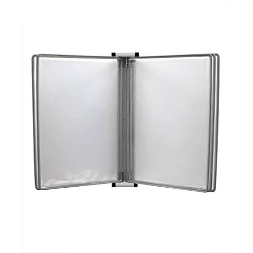 Wandmontiertes Poster-Flipbook-Display, Flipchart-Ständer A4, Wandmontierter Display-Aktenhalter (Blau)(Grey) von PUYUNA