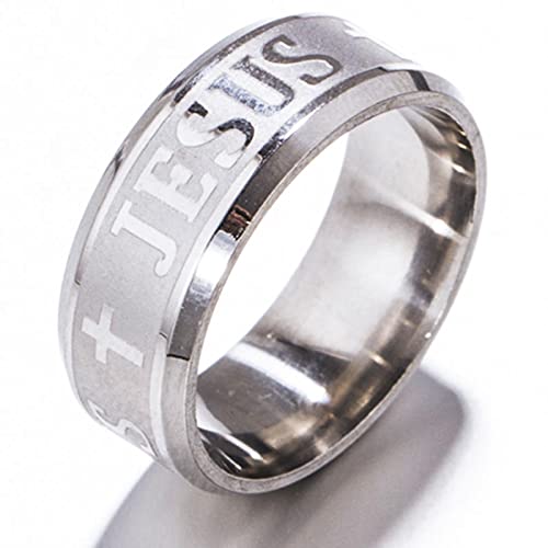 PUYYDS Jesus Brief Ring Männer Titan Edelstahl Gold Schwarz Silber Farbe Kreuz Ringe Für Frauen Herren Kreuz Paar Schmuck Geschenk PUYYDS Jesus Brief Ring Männer Titan Edelstahl Gold Schwarz Silber Farbe Kreuz Ringe Für Frauen Herren Kreuz Paar Schmuck Geschenk von PUYYDS
