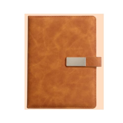 PUZYI 2 Packungen A5-Notizbuch, 8,38 × 5,38 Zoll, Notizbuch, Business-Notizblock, A5, dickes Lederjournal, 200 Seiten for Schreiben von Studienbedarf(Bruin) von PUZYI