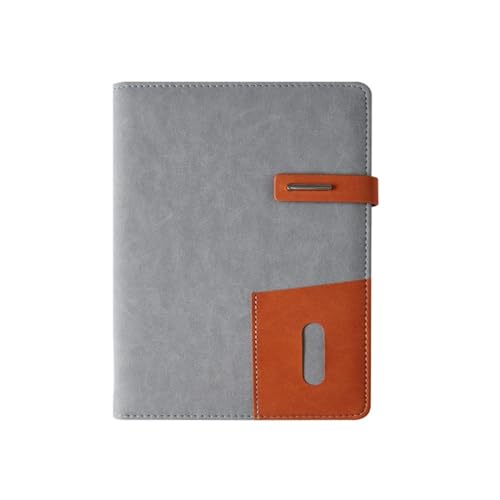 PUZYI A5-Notizbuch, Laptop, Business-Office, multifunktionales Notizbuch mit Schnalleneinsatz, Taschennotizbuch for Schreiben von Tagebüchern(Grey) von PUZYI