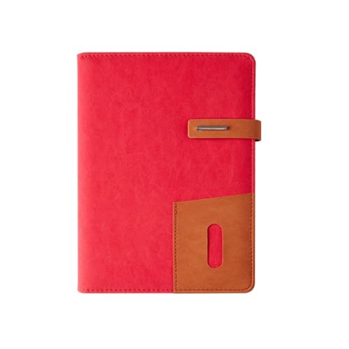 PUZYI A5-Notizbuch, Laptop, Business-Office, multifunktionales Notizbuch mit Schnalleneinsatz, Taschennotizbuch for Schreiben von Tagebüchern(Rosso) von PUZYI