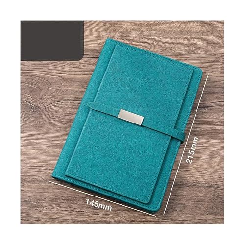 PUZYI Notizbuch A5 210x145mm Schnalle Business-Notizbuch Verdicktes Arbeitsbüro-Rekordbuch(Groen) von PUZYI