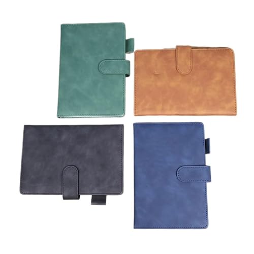 PUZYI Notizbuch A5 8,38 × 5,38 Zoll, Tagebuch, Leder-Notizblock, Business-Schnalle, Notizbuch, verdickt, for Arbeit, Schule, inspirierende Tagebücher(Lake blue) von PUZYI