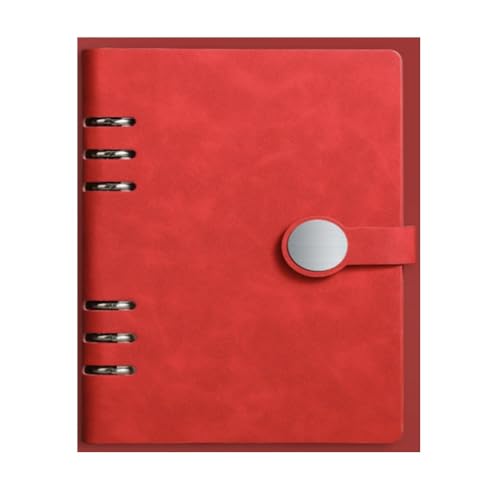 PUZYI Notizbuch A5 8,38 × 5,38 Zoll Loseblatt-Tagebuch B5 Vereinfachtes Notizbuch Geschäftsnotizblock Stift Besprechungsaufzeichnungen Bürogeschenke (24 * 31 cm)(Rosso) von PUZYI