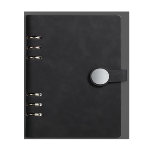 PUZYI Notizbuch A5 8,38 × 5,38 Zoll Loseblatt-Tagebuch B5 Vereinfachtes Notizbuch Geschäftsnotizblock Stift Besprechungsaufzeichnungen Bürogeschenke (24 * 31 cm)(Svart) von PUZYI