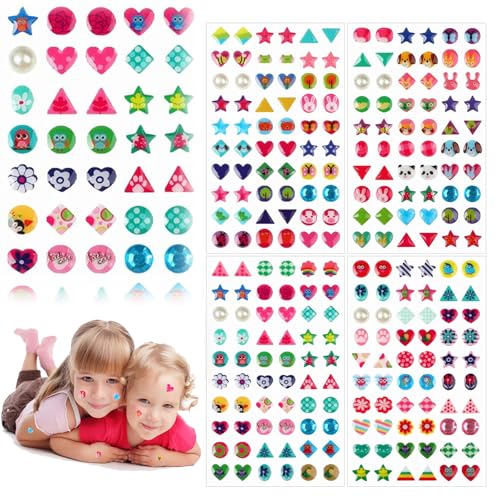 240 Stück Sticker Mädchen, Klebeohrringe Mädchen, Klebeohrringe für Mädchen, Sticker Kinder Mädchen, Sticker Glitzer, Aufkleber, 3D Kristall Ohrringe, Aufkleber für Mädchen und Kinder 240 Stück Sticker Mädchen, Klebeohrringe Mädchen, Klebeohrringe für Mädchen, Sticker Kinder Mädchen, Sticker Glitzer, Aufkleber, 3D Kristall Ohrringe, Aufkleber für Mädchen und Kinder von PVFZXS