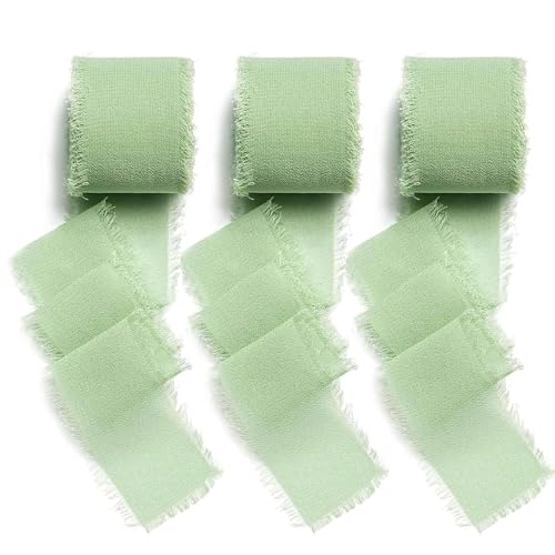 PVFZXS Chiffonband Seidenband Grün, 18,9 Meter Chiffonband Grünes, Geschenkband, 25mm Chiffonband Hochzeit, Stoffband Für Deko Geschenke, Eukalyptus, Hochzeiten, Weihnachten PVFZXS Chiffonband Seidenband Grün, 18,9 Meter Chiffonband Grünes, Geschenkband, 25mm Chiffonband Hochzeit, Stoffband Für Deko Geschenke, Eukalyptus, Hochzeiten, Weihnachten von PVFZXS