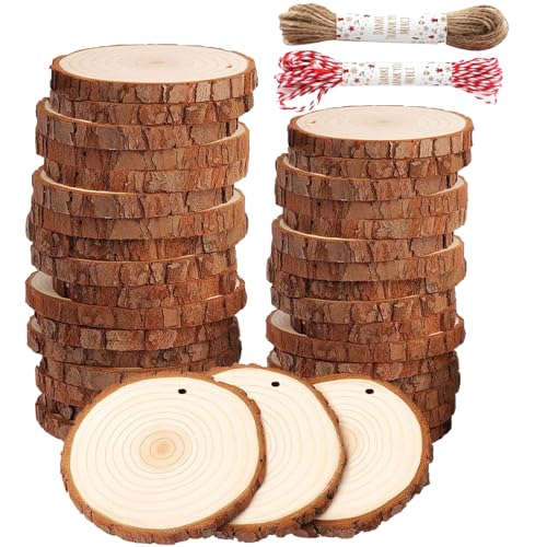 40 Stück Holzscheiben Zum Basteln, 4-6cmholzscheiben, Mit Zwei Baumwollschnüren, Für Diy Handwerk Holz-Scheiben Hochzeit Mittelstücke Weihnachten Dekoration Baumscheibe 40 Stück Holzscheiben Zum Basteln, 4-6cmholzscheiben, Mit Zwei Baumwollschnüren, Für Diy Handwerk Holz-Scheiben Hochzeit Mittelstücke Weihnachten Dekoration Baumscheibe von PVFZXS