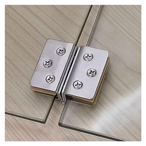 PVGYUJFD Duschtürscharniere, Edelstahl-Torklemme for Badezimmer, doppelseitig, ohne Loch, Edelstahl-Glasklemmen for Schränke, Clip for 5 – 10 mm Glas, Glas-Scharnier von PVGYUJFD