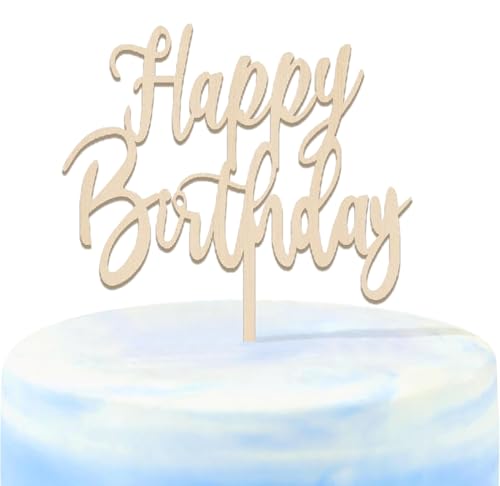 Happy Birthday Cake Topper Holz Geburtstag Kuchen Topper Party Dekoration Happy Birthday Cake Topper Holz Geburtstag Kuchen Topper Party Dekoration von PVIKOSROL