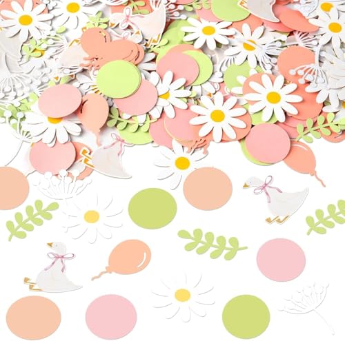 Tischkonfetti mit Gänsemotiv, für Babypartys, Gänsemotive, Blumen, Kreise, Punkte, Streupapier, Dekoration für Babyparty, Braut, Hochzeit, Geburtstag, Partyzubehör Tischkonfetti mit Gänsemotiv, für Babypartys, Gänsemotive, Blumen, Kreise, Punkte, Streupapier, Dekoration für Babyparty, Braut, Hochzeit, Geburtstag, Partyzubehör von PVIKOSROL