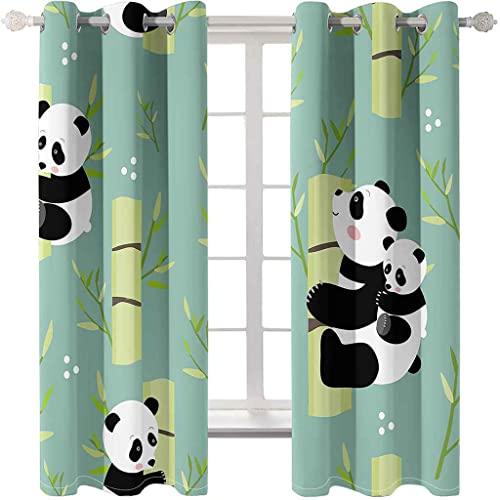 PVMLVM Vorhänge Verdunkelungsvorhang Kinderzimmer Grüner Tierpanda 170x200cm 3D-Druck Ösen Gardinen Wärmegedämmt Blickdichter Vorhang Für Jungen Mädchen Kinder Schlafzimmer Spielzimmer PVMLVM Vorhänge Verdunkelungsvorhang Kinderzimmer Grüner Tierpanda 170x200cm 3D-Druck Ösen Gardinen Wärmegedämmt Blickdichter Vorhang Für Jungen Mädchen Kinder Schlafzimmer Spielzimmer von PVMLVM