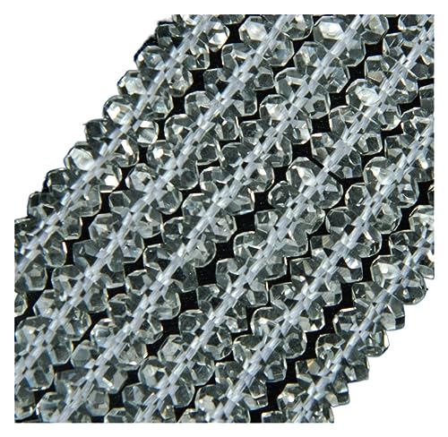PVUVTNAHW 105 Stück/Set, 3,5 x 7,5 mm, natürliche weiße Kristalle, facettierte Rondelle, lose Perlen für Schmuckherstellung, DIY-Design von PVUVTNAHW