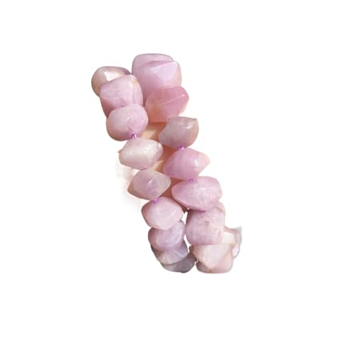 PVUVTNAHW 6 x 11 mm natürliche unregelmäßige Kunzit-Perlen, Spodumensteinperlen, spezieller Schnitt, echte lose Perlen für Schmuckherstellung, DIY-Armbänder (38,1 cm) von PVUVTNAHW