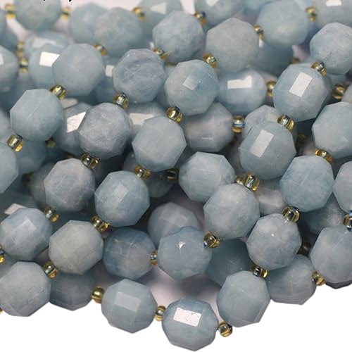 PVUVTNAHW Natürlicher Aquamarin, 9 x 10 mm, Energiesäule, facettiert, scharf, lose Perlen, Stein für Weihnachtsschmuckherstellung PVUVTNAHW Natürlicher Aquamarin, 9 x 10 mm, Energiesäule, facettiert, scharf, lose Perlen, Stein für Weihnachtsschmuckherstellung von PVUVTNAHW