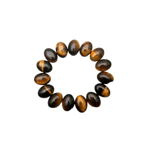 PVUVTNAHW Naturstein, Tigeraugen-Cabochon, 30 x 40, 20 x 30, 25 x 18, 13 x 18, 10 x 14 mm, Perlen für Schmuckherstellung, ohne Loch, Halskettenzubehör (50 Stück, 10 x 14 mm) von PVUVTNAHW