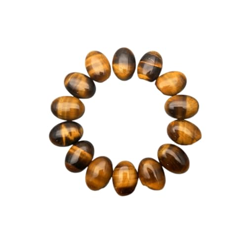 PVUVTNAHW Naturstein, Tigeraugen-Cabochon, 30 x 40, 20 x 30, 25 x 18, 13 x 18, 10 x 14 mm, Perlen für Schmuckherstellung, ohne Loch, Halskettenzubehör (50 Stück, 13 x 18 mm) von PVUVTNAHW