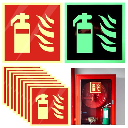 PWGHWG 10 Stück Feuerlöscher Schild Nachleuchtend 15 × 15 cm Feuerlöscher Aufkleber PVC Selbstklebend Schild Feuerlöscher für Haus, Büro PWGHWG 10 Stück Feuerlöscher Schild Nachleuchtend 15 × 15 cm Feuerlöscher Aufkleber PVC Selbstklebend Schild Feuerlöscher für Haus, Büro von PWGHWG