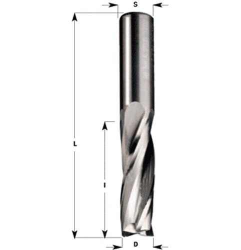 Spiralnutfräser Z3 VHW Oberfräser Schaftfräser 3 Schneiden, VHM (D=6 S=6 l=22 L=60) von PWWU