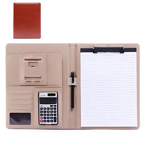 A4 Zwischenablage Mappe Konferenzmappe, A4 Herren- und Damen-Leder-Business for Dokumente und Notizblöcke, Taschen for die Büroarbeit(Brown) von PXAMORTEL