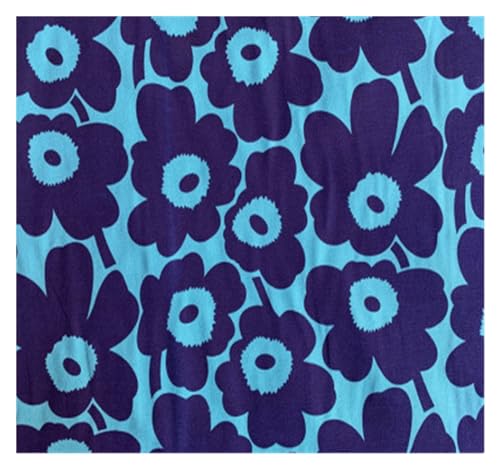 Bedruckter Baumwollstoff, Großer Blumendruck, handgefertigt, Patchwork, Baumwolle, Canvas, Stoff for Nähen, for Taschen, Kissen, DIY, Tischdecke, Vorhang, Sofa, 91 cm x 145 cm(12) von PXAMORTEL