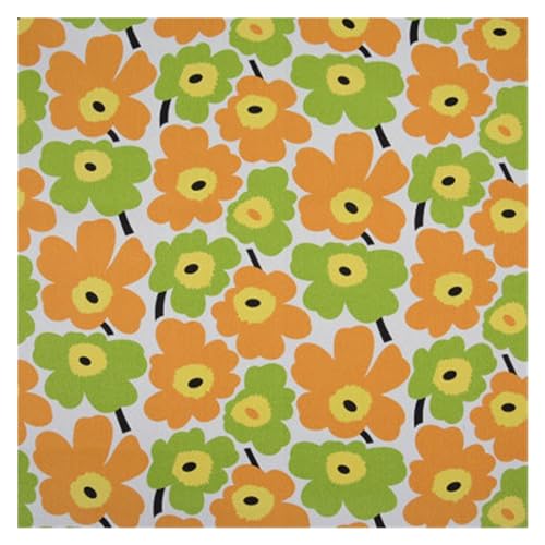 Bedruckter Baumwollstoff, Großer Blumendruck, handgefertigt, Patchwork, Baumwolle, Canvas, Stoff for Nähen, for Taschen, Kissen, DIY, Tischdecke, Vorhang, Sofa, 91 cm x 145 cm(14) von PXAMORTEL