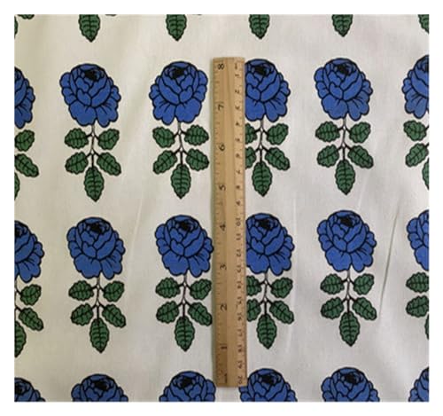 Bedruckter Baumwollstoff, Großer Blumendruck, handgefertigt, Patchwork, Baumwolle, Canvas, Stoff for Nähen, for Taschen, Kissen, DIY, Tischdecke, Vorhang, Sofa, 91 cm x 145 cm(15) von PXAMORTEL