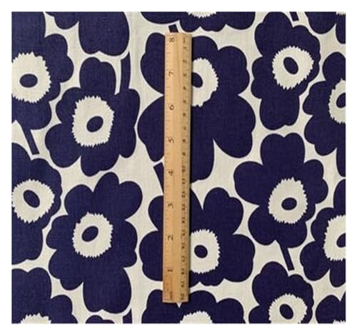Bedruckter Baumwollstoff, Großer Blumendruck, handgefertigt, Patchwork, Baumwolle, Canvas, Stoff for Nähen, for Taschen, Kissen, DIY, Tischdecke, Vorhang, Sofa, 91 cm x 145 cm(2) von PXAMORTEL