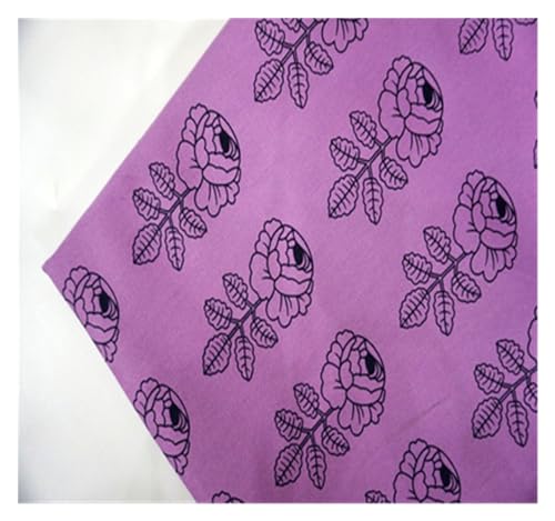 Bedruckter Baumwollstoff, Großer Blumendruck, handgefertigt, Patchwork, Baumwolle, Canvas, Stoff for Nähen, for Taschen, Kissen, DIY, Tischdecke, Vorhang, Sofa, 91 cm x 145 cm(26) von PXAMORTEL