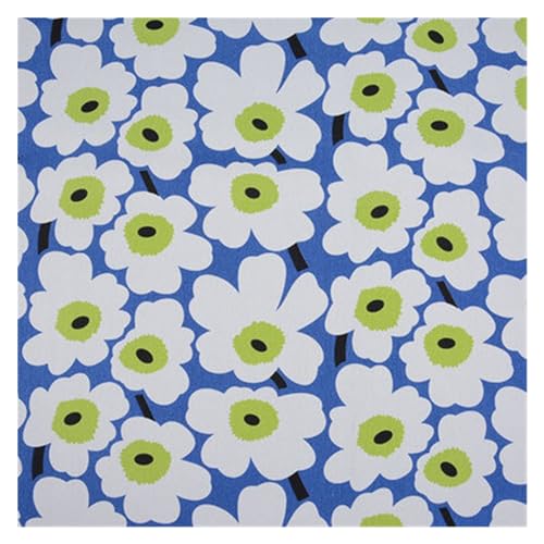 Bedruckter Baumwollstoff, Großer Blumendruck, handgefertigt, Patchwork, Baumwolle, Canvas, Stoff for Nähen, for Taschen, Kissen, DIY, Tischdecke, Vorhang, Sofa, 91 cm x 145 cm(31) von PXAMORTEL